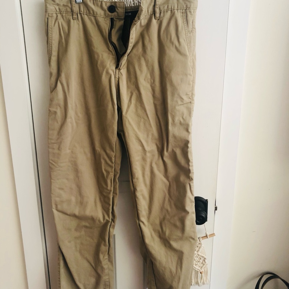 Slim Fit Tan Chino Pants